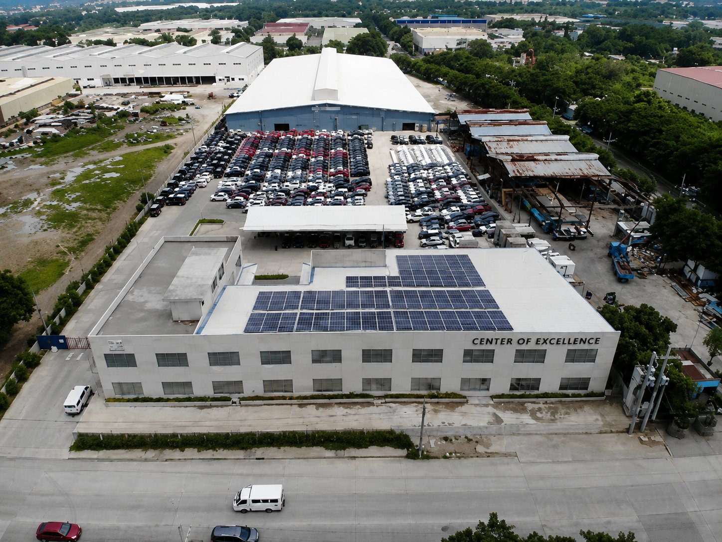 Mazda Center of Excellence commercial solar installation